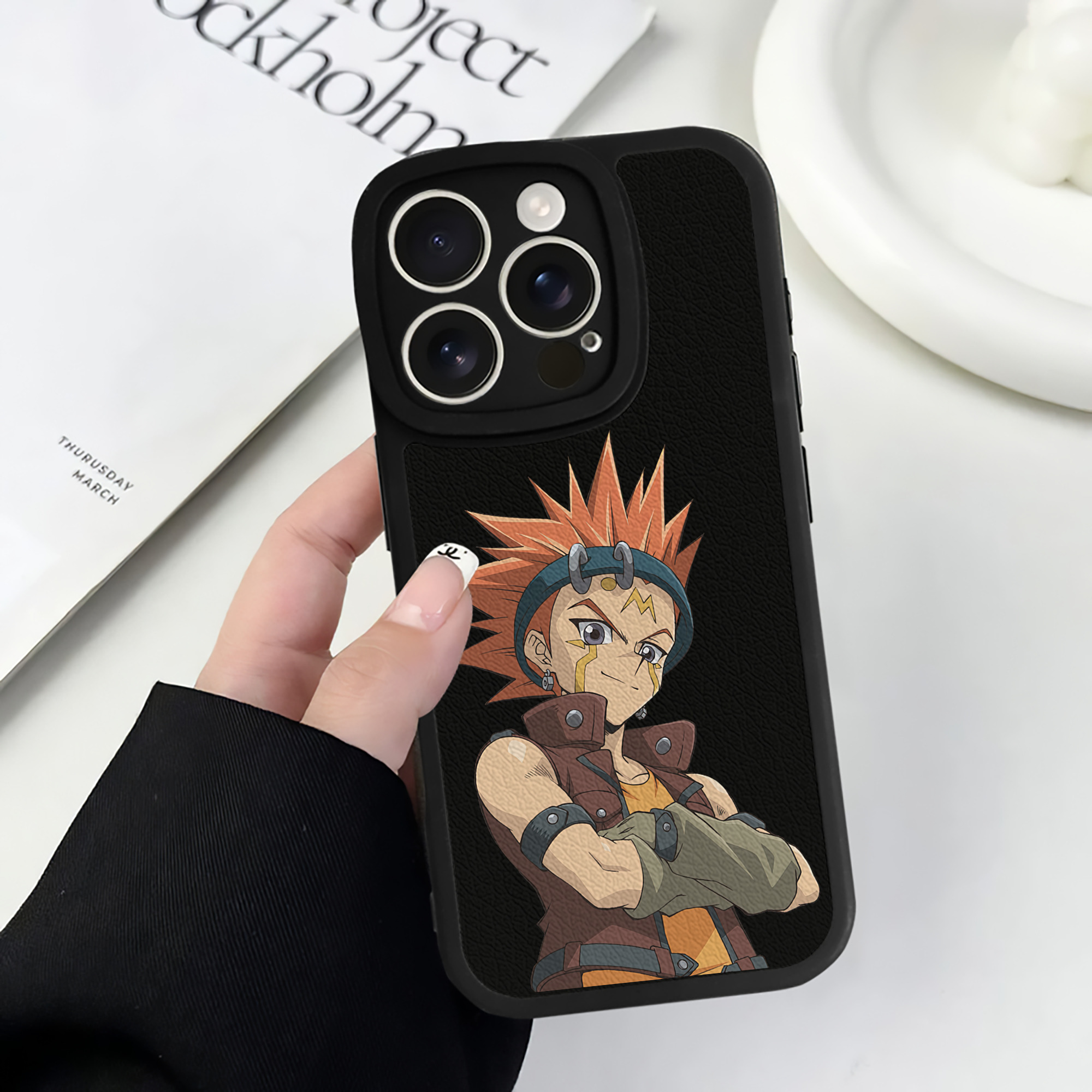 （画像用） 遊☆戯☆王 Yu-Gi-Oh! 【iPhone 16シリーズ対応】シリコンスマホケース（レザー調） 材質：シリコン
